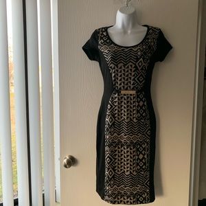 Love J U. S.A Medium Black & Tan Aztec Mini Dress